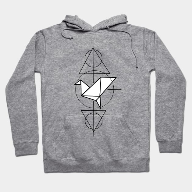 Paper crane geometry Hoodie by Nezumi1998